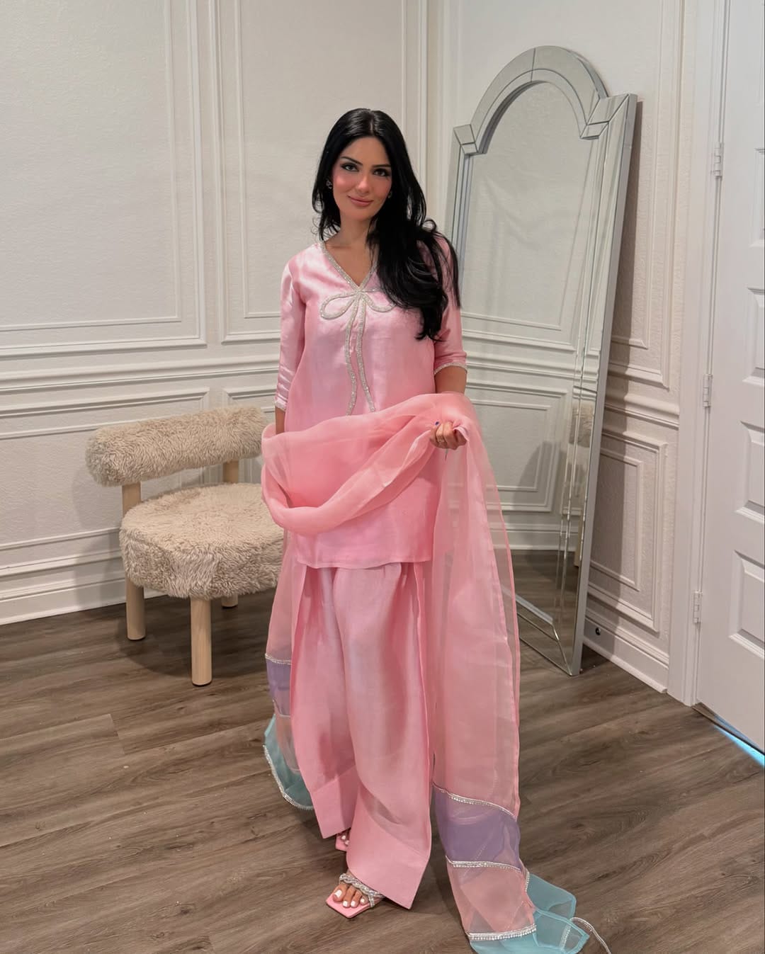 silk dress shalwar kameez Red Cherry Raw Silk Shalwar Kameez