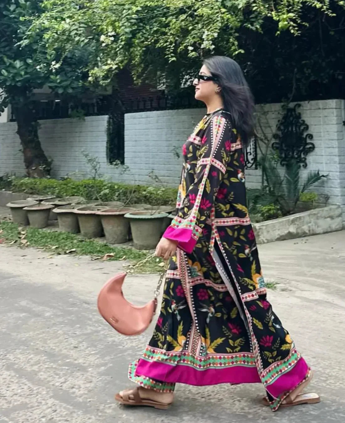 Alien Black | Silky Lawn Dress | 2 Piece