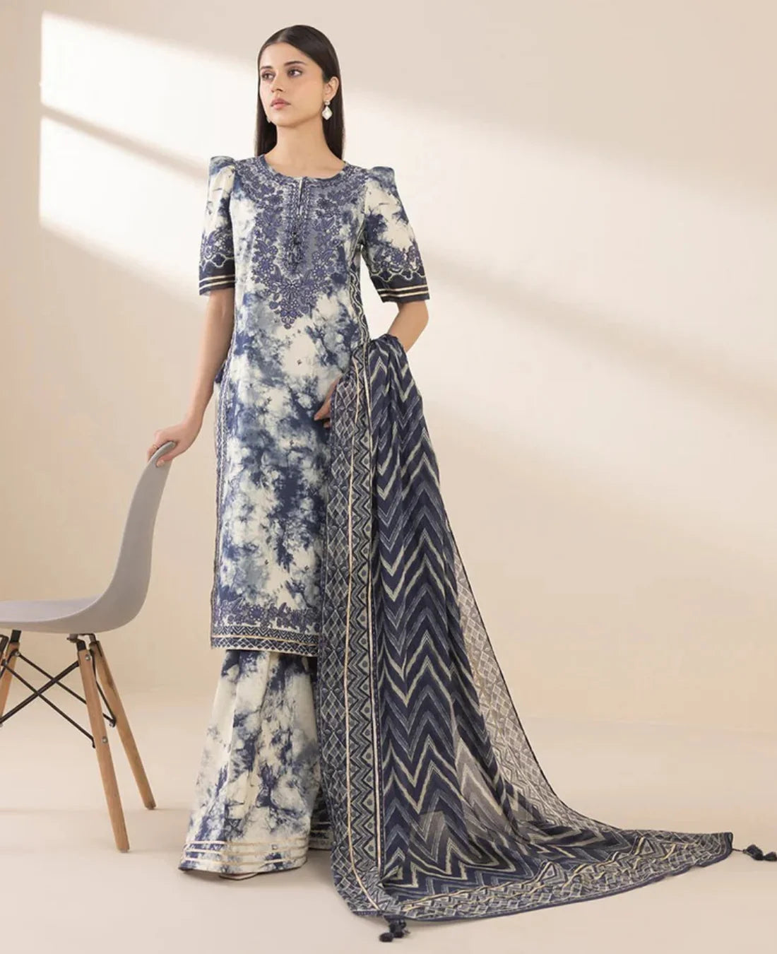 Melvin | Lawn Dress | 3 Piece