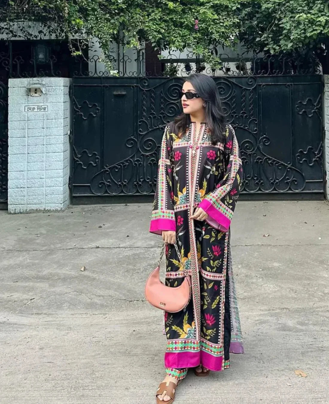 Alien Black | Silky Lawn Dress | 2 Piece