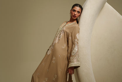 2 PIECE | SOFT CARAMEL KAFTAN