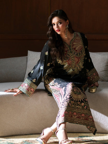 2 PIECE | BLACK  REGAL KAFTAN