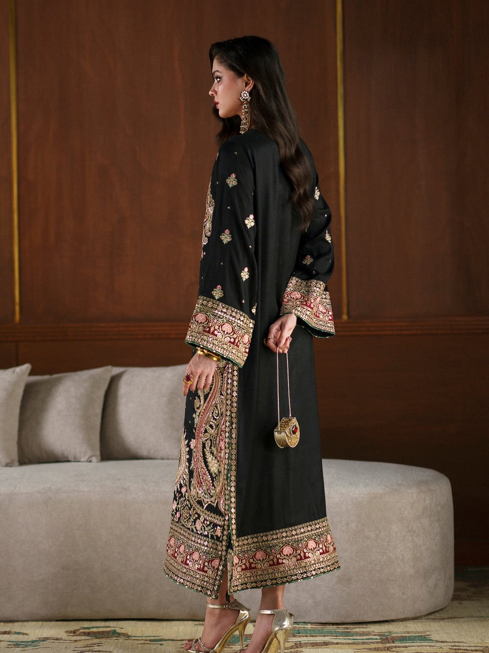 2 PIECE | BLACK  REGAL KAFTAN