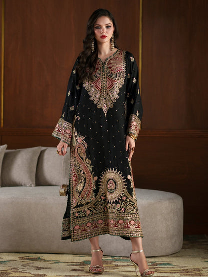 2 PIECE | BLACK  REGAL KAFTAN