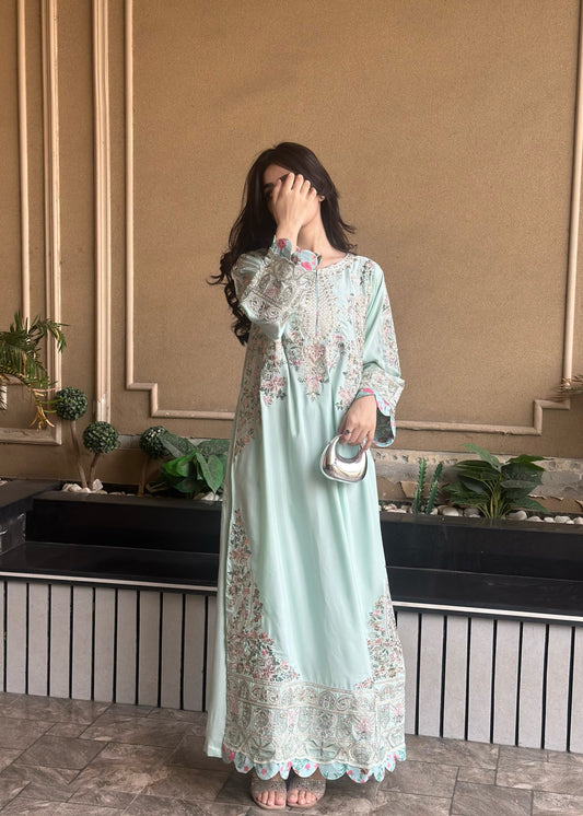 2 PIECE | MINT PEARL KAFTAN