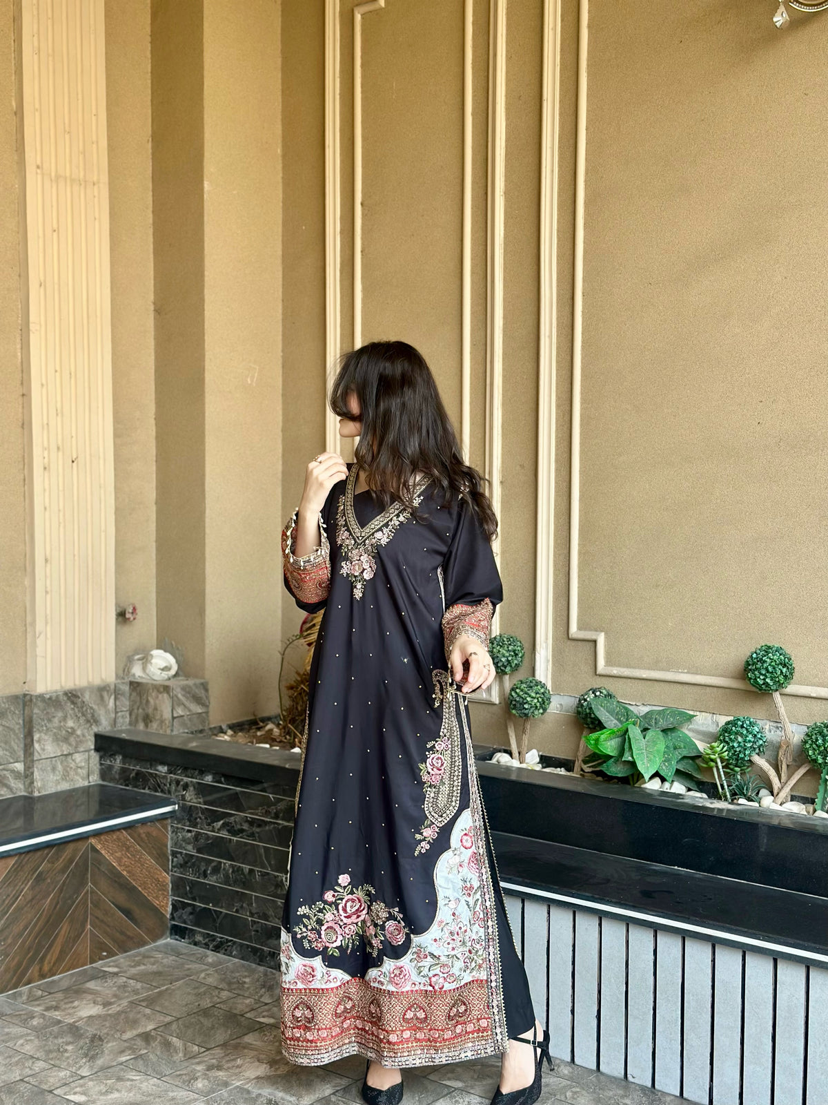 2 PIECE | BLACK BERRY KAFTAN