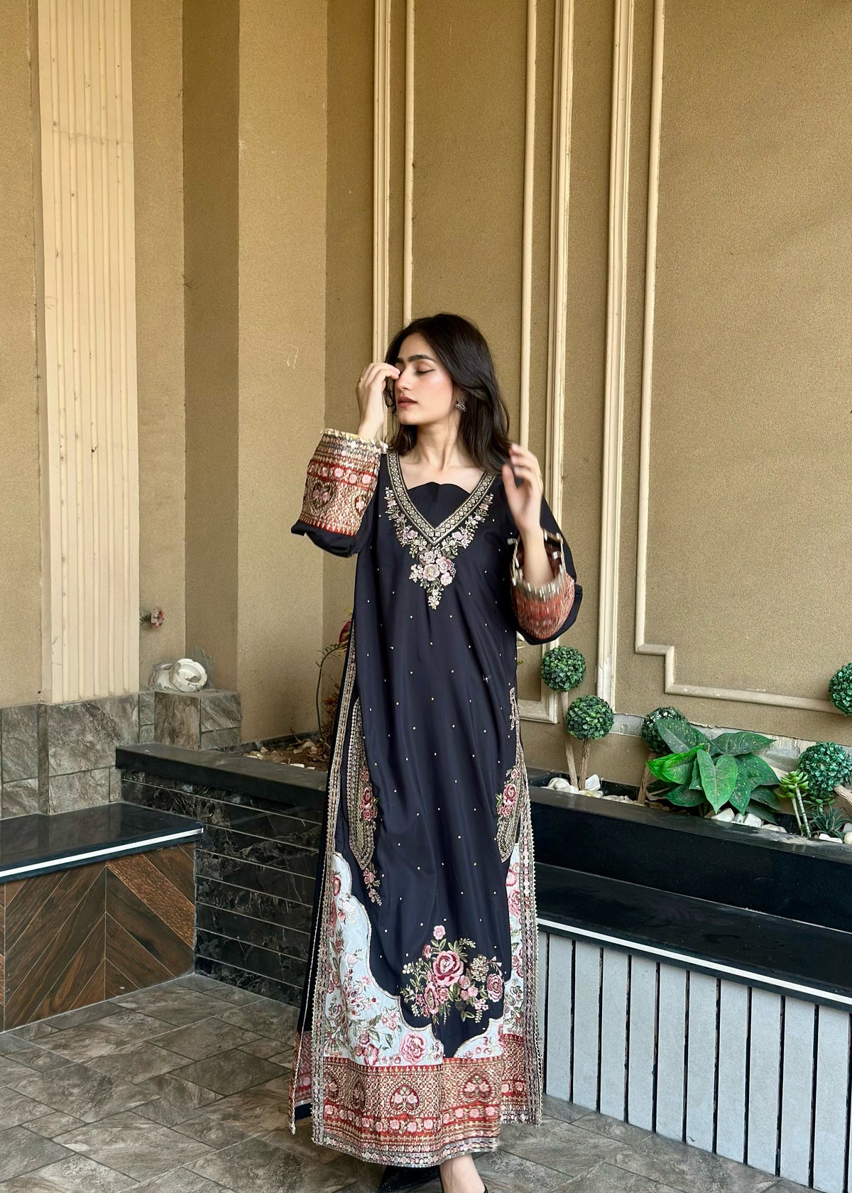 2 PIECE | BLACK BERRY KAFTAN