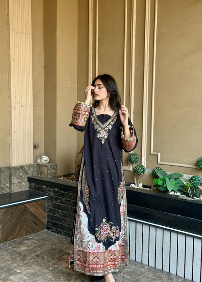 2 PIECE | BLACK BERRY KAFTAN