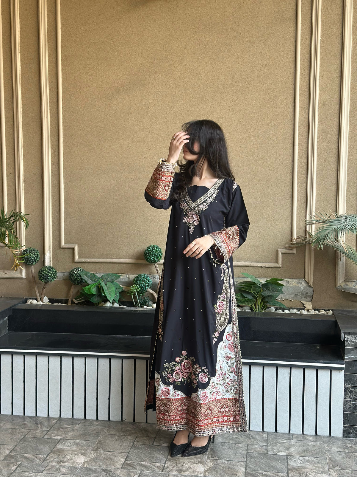 2 PIECE | BLACK BERRY KAFTAN