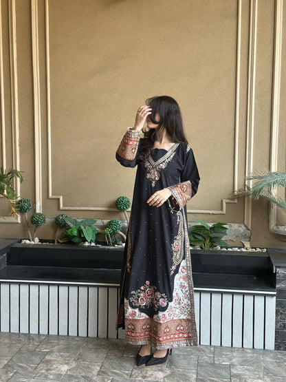 2 PIECE | BLACK BERRY KAFTAN