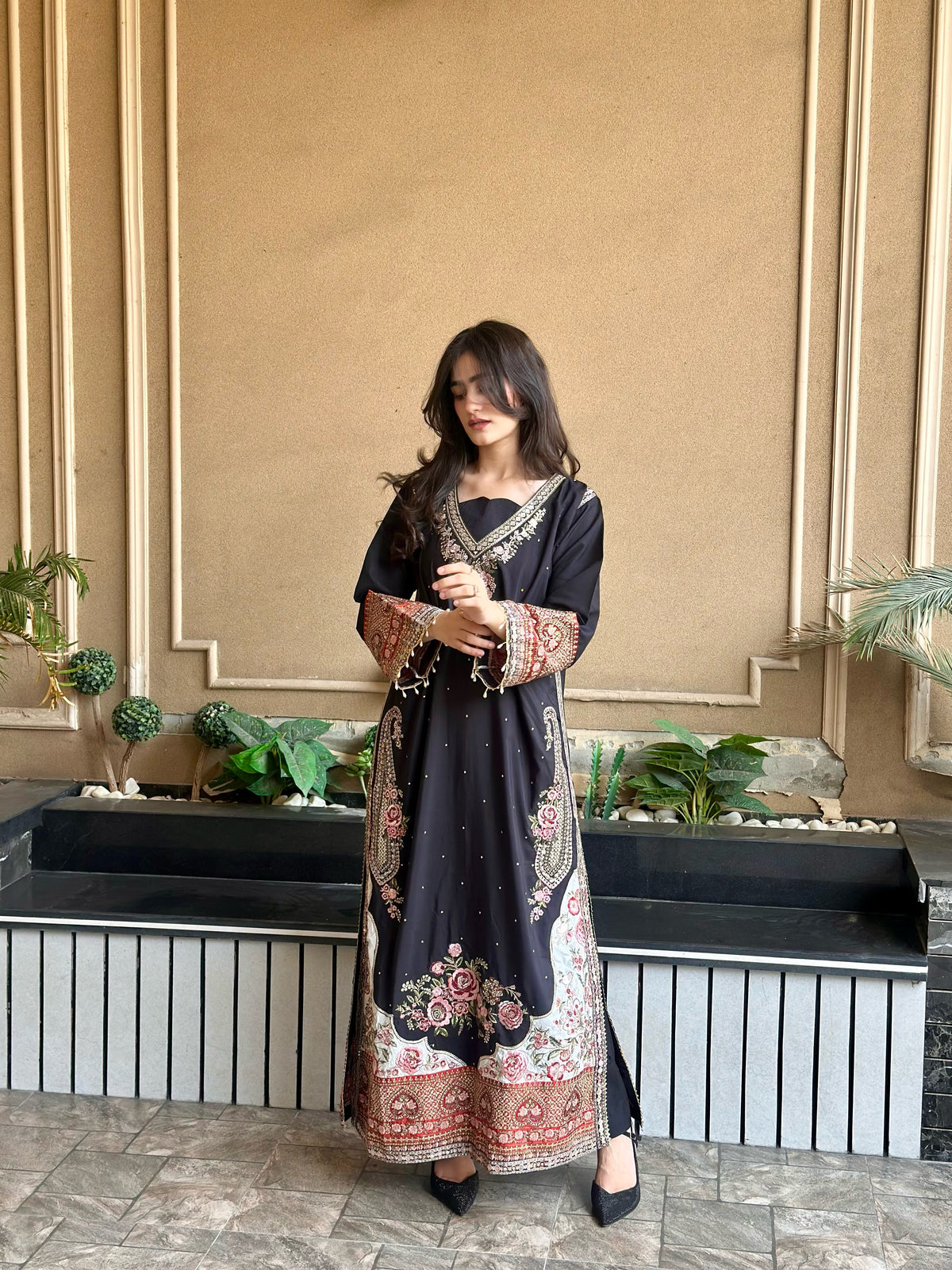 2 PIECE | BLACK BERRY KAFTAN