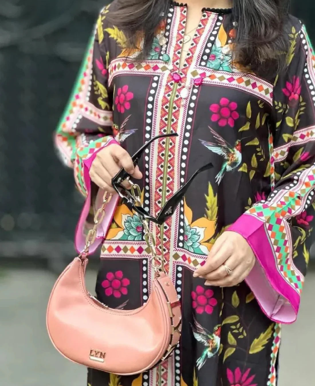 Alien Black | Silky Lawn Dress | 2 Piece